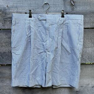 Mark Fore & Strike Women's Blue White Striped High Rise Bermuda Shorts Size 38R